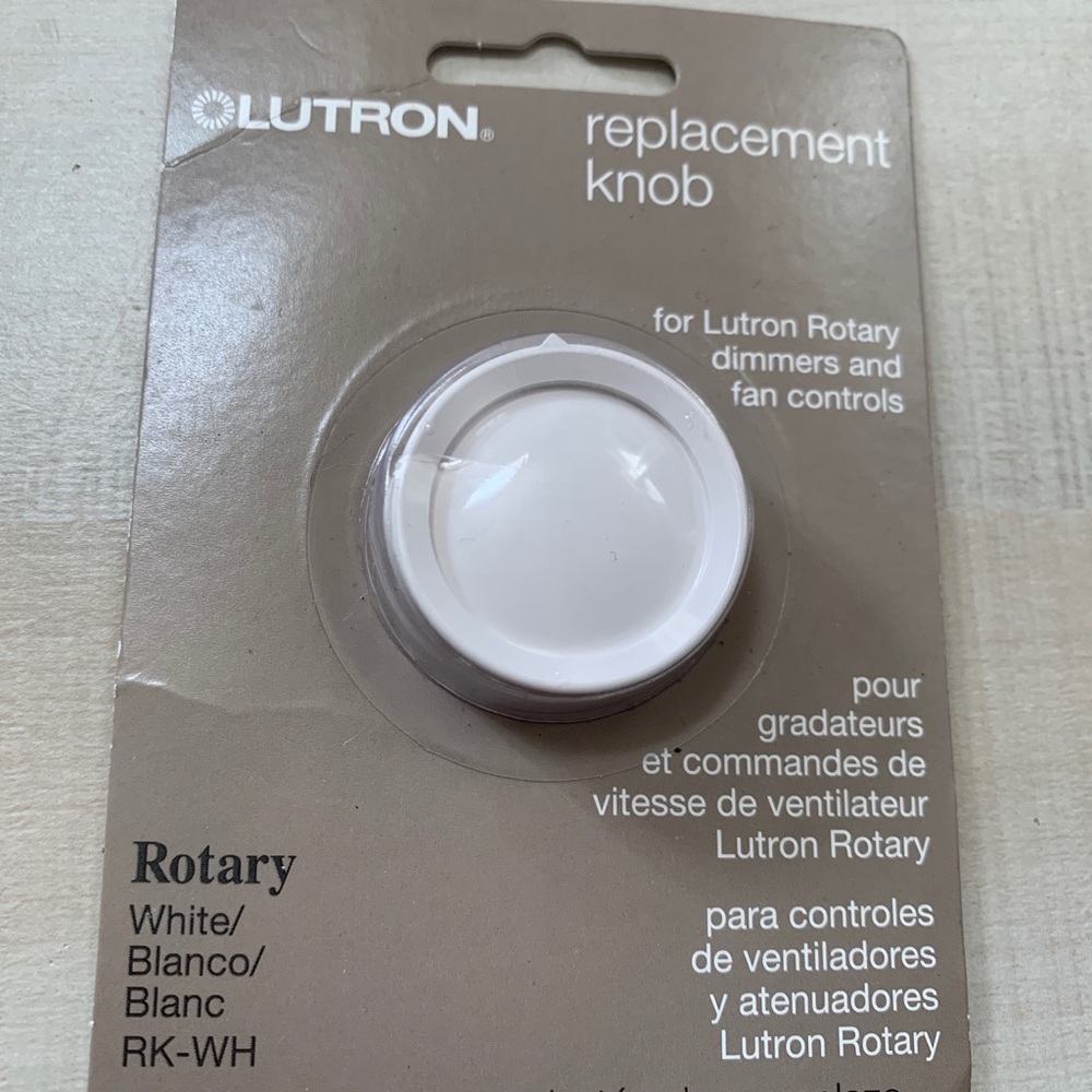 Lutron RK-WH Rotary Dimmer Replacement Knob, White